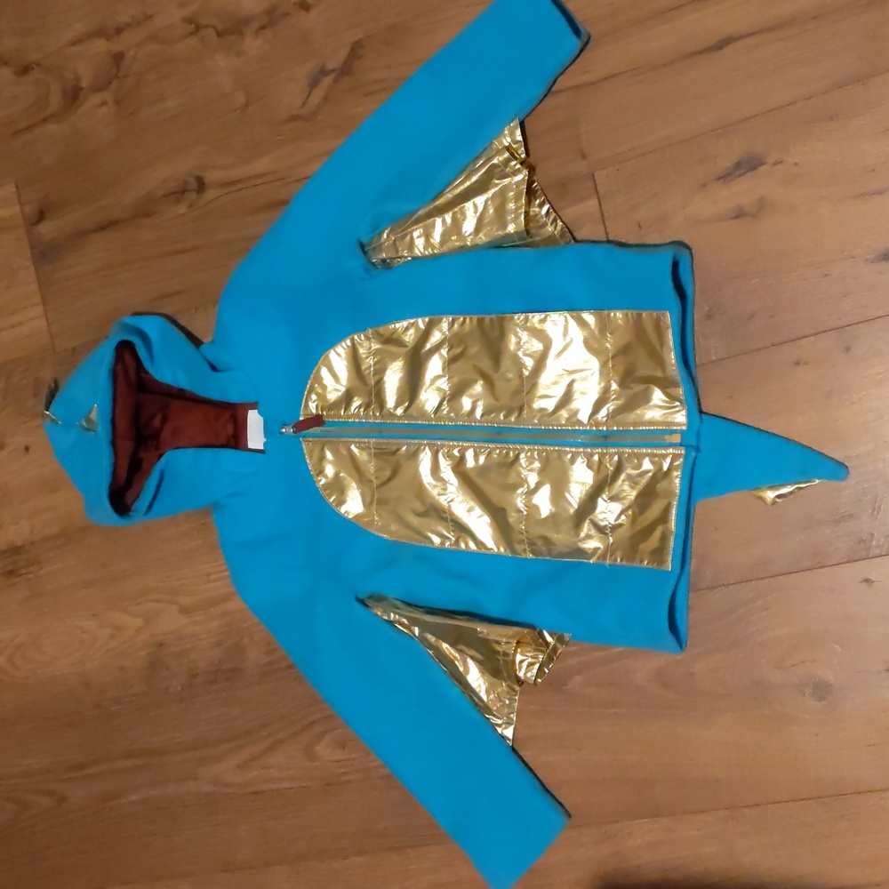 Cat and Jack Dragon Jacket in Turquoise with Gold accents in size 5T